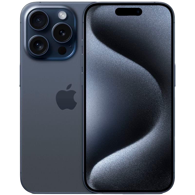 Смартфон Apple iPhone 15 Pro nano SIM+eSIM 256GB, синий титан (Blue Titanium)— фото №0