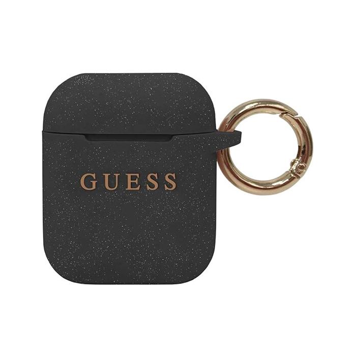 Чехол GUESS с кольцом для AirPods, чёрный - 0