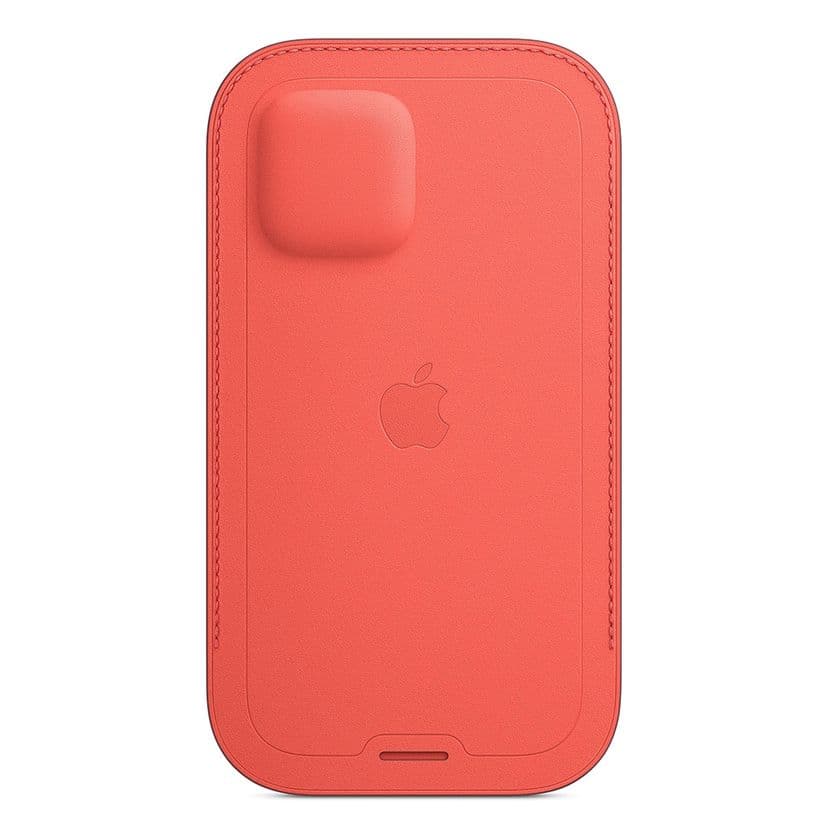 Чехол-конверт Apple Leather Sleeve with MagSafe для iPhone 12/12 Pro, кожа, розовый цитрус— фото №3
