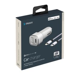 Зарядное устройство автомобильное Deppa USB Type-C + USB A, PD 3.0 + Lightning (MFI), 18Вт, белый photo 2