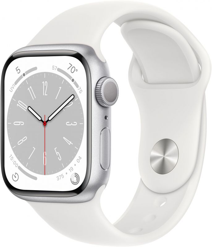 Apple Watch Series 8 GPS + Cellular 45mm (корпус - серебристый, IP6X)— фото №0