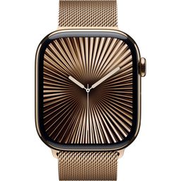 Apple Watch Series 10 + Cellular  (корпус - золотой титан, 46mm браслет золотой, размер M/L)— фото №1