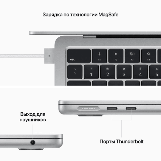 2022 Apple MacBook Air 13.6″ серебристый (Apple M2, 16Gb, SSD 256Gb, M2 (8 GPU))— фото №7