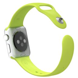 Apple Watch Sport - 42 мм, серебристый алюминий, зелёный спортивный ремешок— фото №1