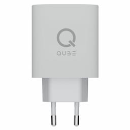 Зарядное устройство сетевое QUB GAN 65W, USB-C PD+ USB-A QC, 65Вт, белый— фото №2