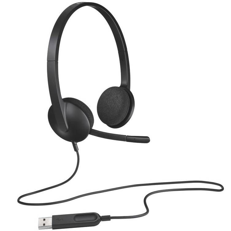 Гарнитура Logitech USB Headset H340, черный— фото №2