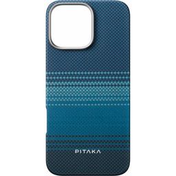 Чехол-накладка Pitaka Tactile Woven Moonrise для iPhone 16 Pro Max, арамид (кевлар), голубой— фото №1