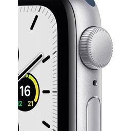 Apple Watch SE GPS 40mm (корпус - серебристый, спортивный ремешок цвета синий омут)— фото №1