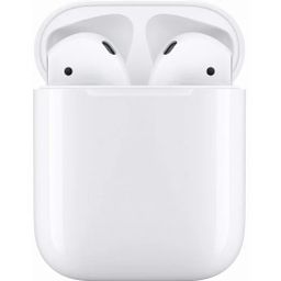 Беспроводные наушники Apple AirPods (2019) в зарядном футляре, белый— фото №0