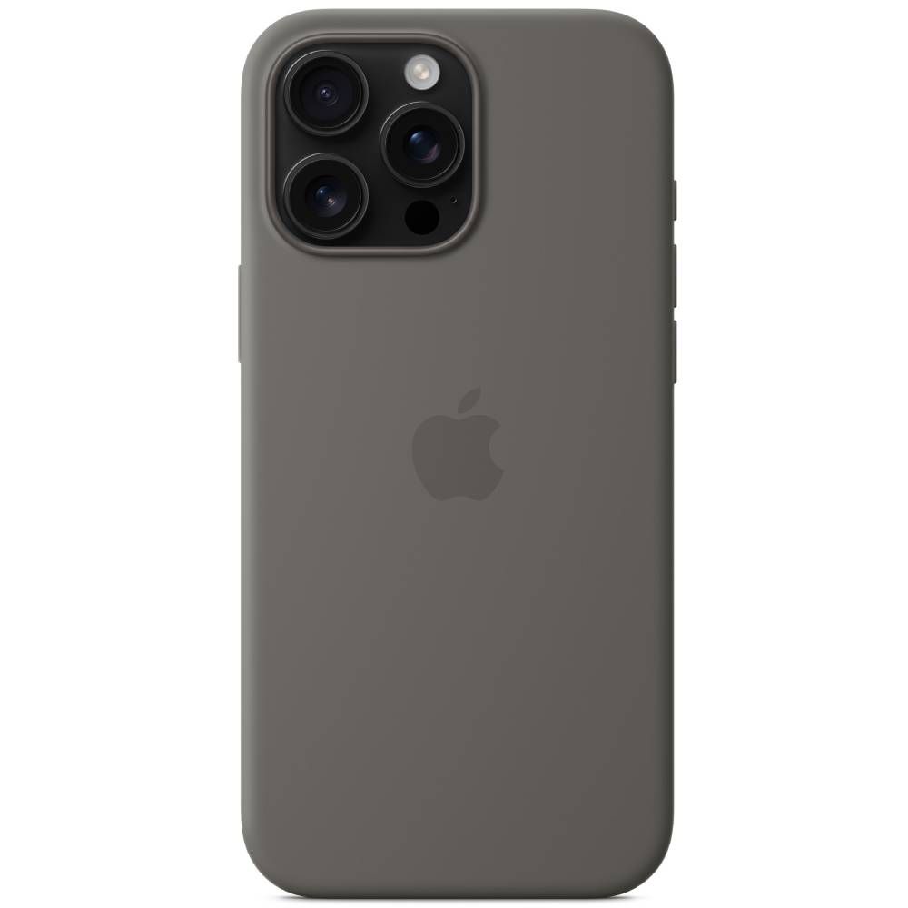 Чехол-накладка Apple Silicone Case для iPhone 16 Pro Max, силикон, серый— фото №0