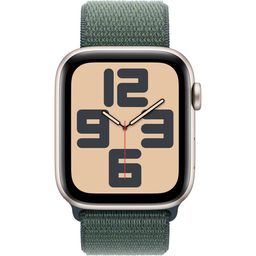 Apple Watch SE GPS  (корпус - сияющая звезда, 44mm ремешок Sport Loop зеленый, размер One Size)— фото №1