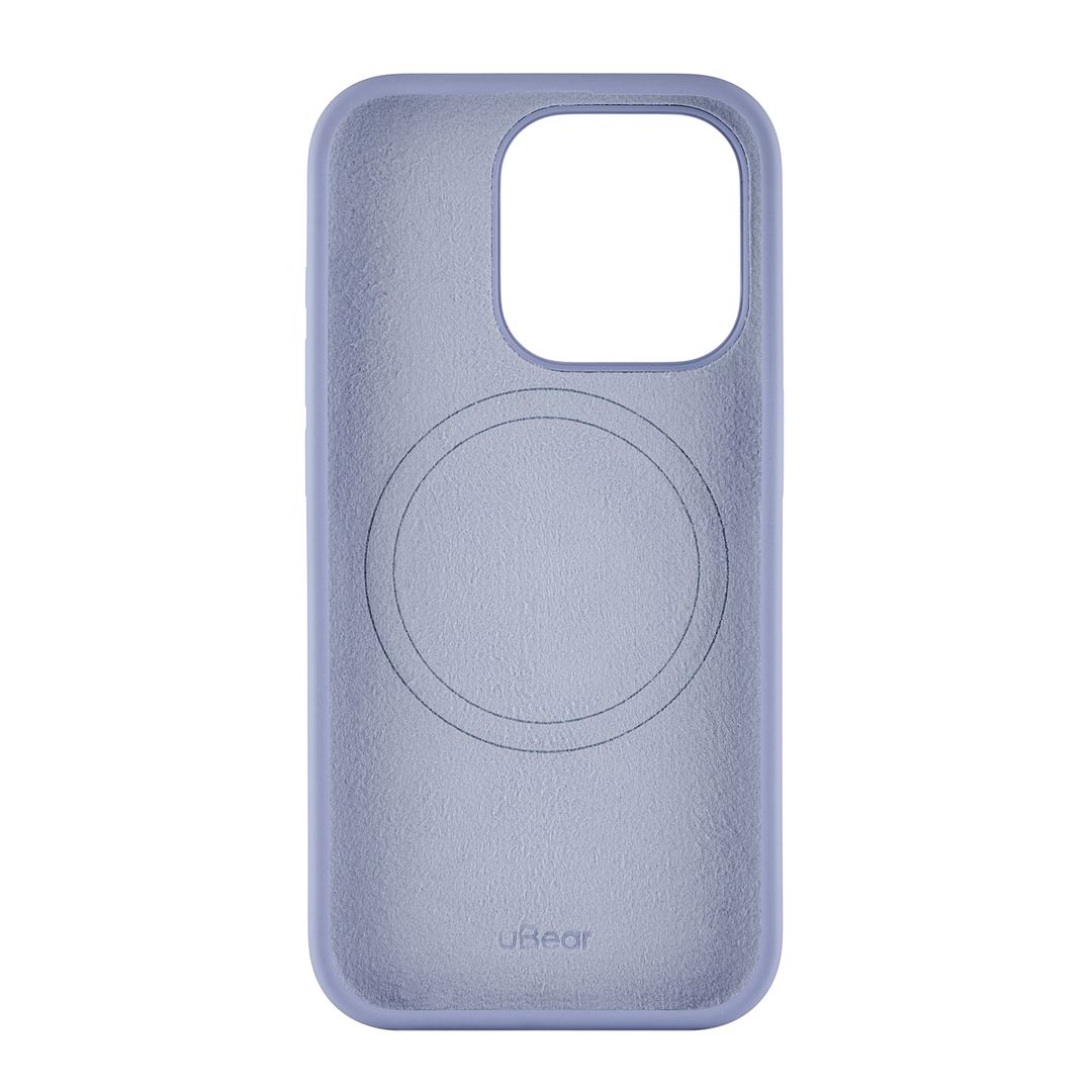 Чехол-накладка uBear Touch Mag Case для iPhone 15 Pro, силикон, фиолетовый— фото №2