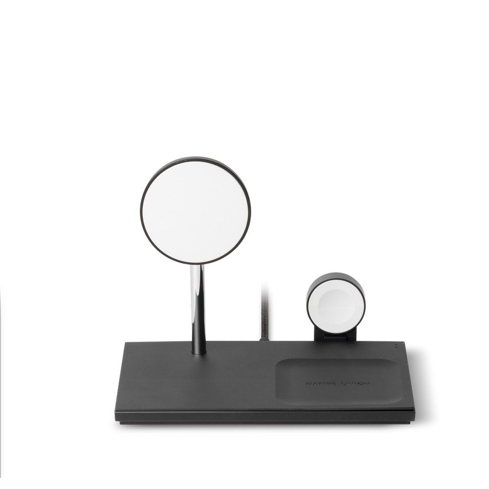 Зарядное устройство беспроводное Native Union Snap Magnetic 3 в 1 charging stand, черный— фото №2