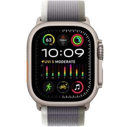 Apple Watch Ultra 2 GPS + Cellular 49mm (корпус - титан, ремешок Trail Loop зеленый/серый, IP6X)— фото №1