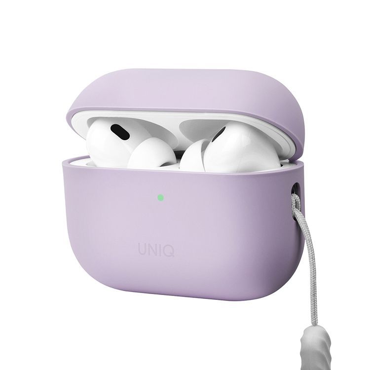 Чехол Uniq LINO лавандовый, для AirPods Pro 2— фото №1