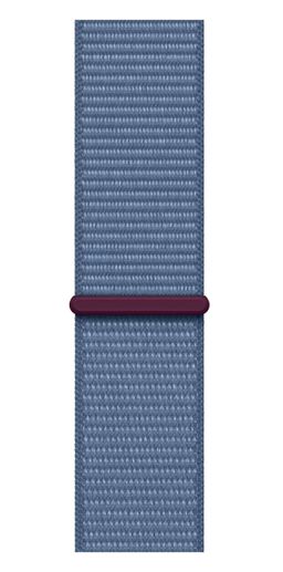 Apple Watch SE 2023 GPS  (корпус - серебристый, 44mm ремешок Sport Loop зимний синий)— фото №2