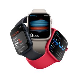 Apple Watch Series 8 GPS + Cellular 41mm (корпус - серебристый, IP6X)— фото №4