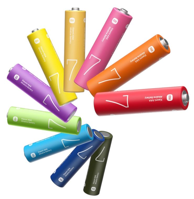 Батарейка Xiaomi AAA Rainbow Batteries (10шт), 1,5В— фото №0