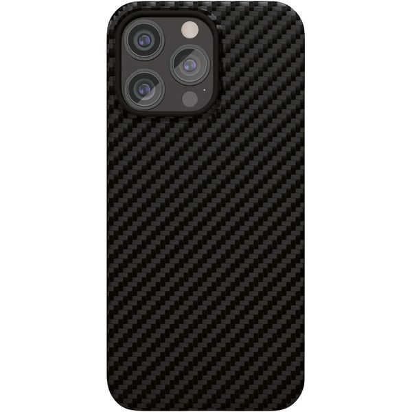 Чехол-накладка VLP Kevlar Case для iPhone 15 Pro, кевлар, черный— фото №0