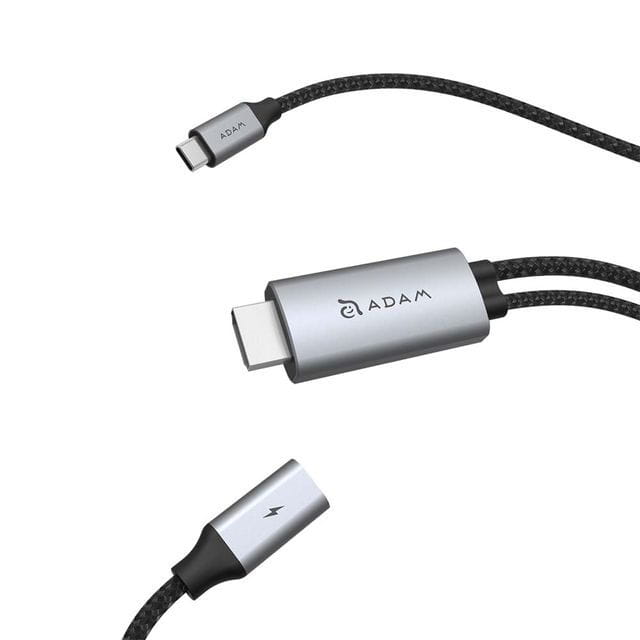 Кабель Adam Elements USB-C / HDMI, 1,8м, серый— фото №0