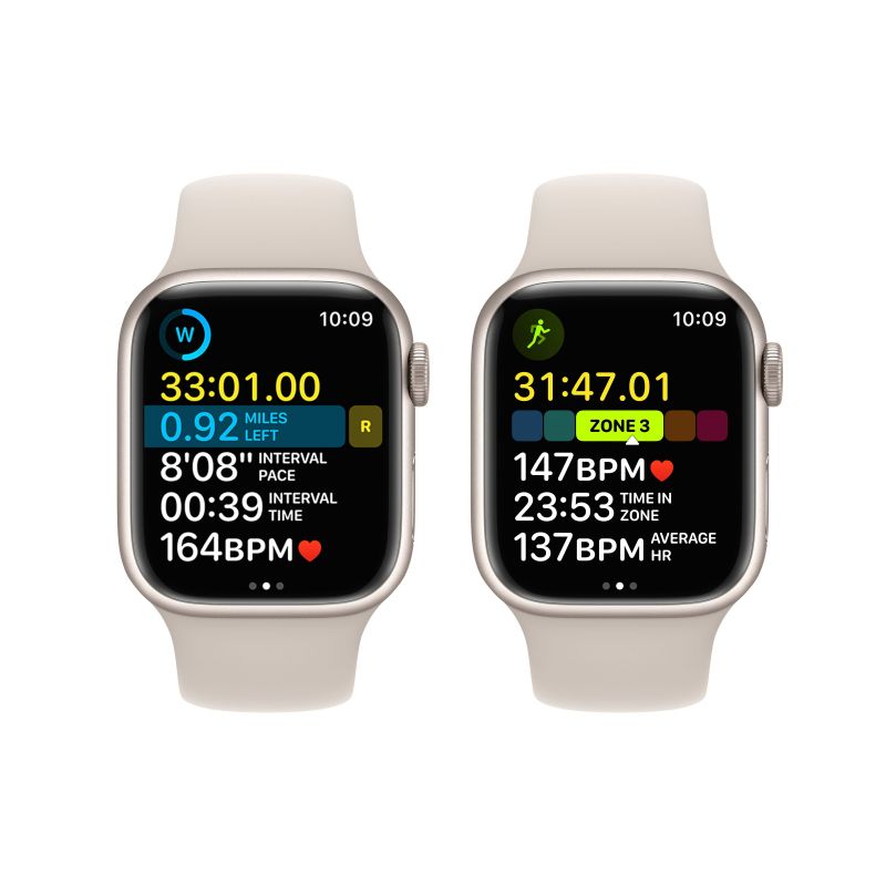 Apple Watch Series 8 GPS + Cellular 45mm (корпус - сияющая звезда, IP6X)— фото №6