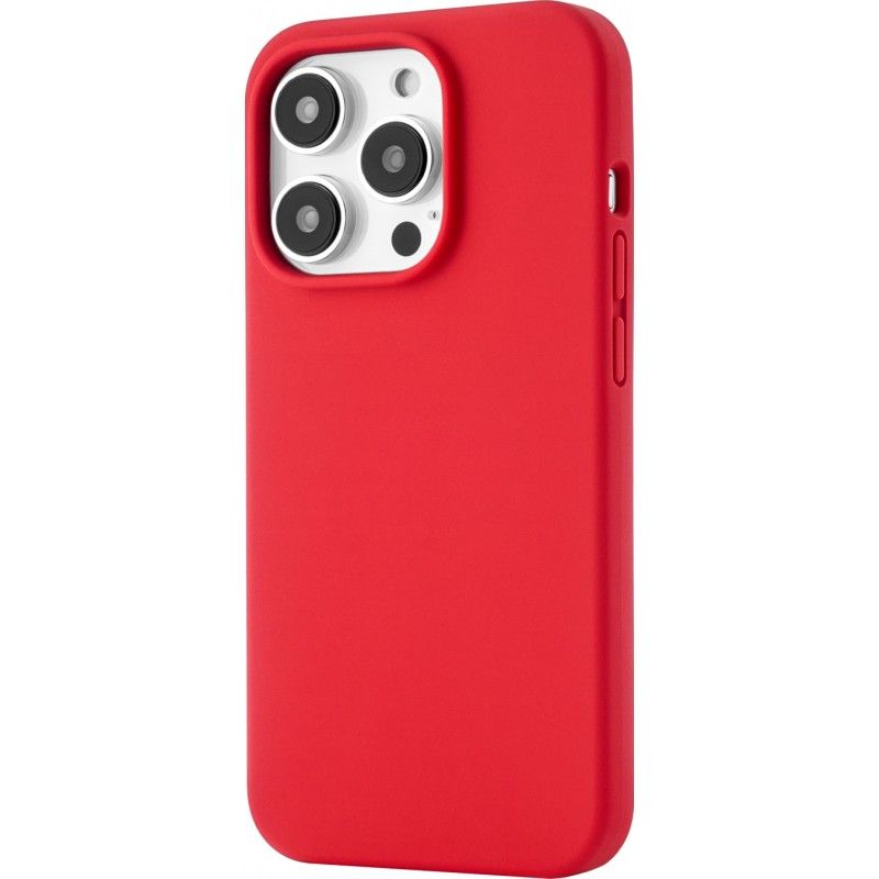 Чехол-накладка uBear Touch Mag Case для iPhone 14 Pro, силикон, красный— фото №1