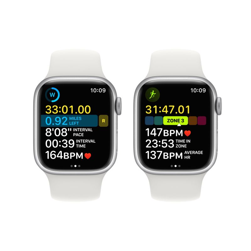 Apple Watch Series 8 GPS + Cellular 45mm (корпус - серебристый, IP6X)— фото №6