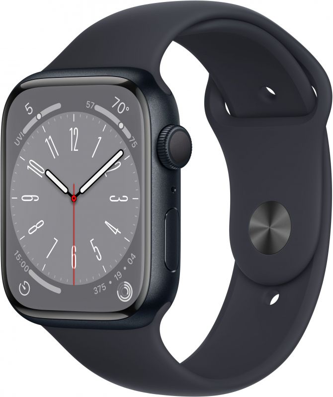 Apple Watch Series 8 GPS + Cellular 45mm (корпус - темная ночь, IP6X)— фото №0