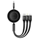 Адаптер Baseus Bright Mirror 4 USB-C 3-в-1 USB-C / USB-C + Micro USB + Lightning, черный