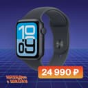 Смарт-часы Apple Watch SE 3 GPS 44mm (корпус - полночный черный, ремешок Sport Band темная ночь, размер S/M)