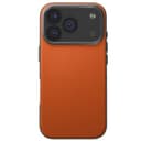 Чехол-накладка Uniq Lyden DS для iPhone 17 Pro Max, экокожа, оранжевый/серый