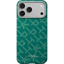 Чехол-накладка Pitaka Monogram для iPhone 17 Pro Max, арамид (кевлар), зеленый