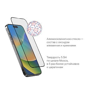 Защитное стекло uBear Extreme Nano Shield 2.5D для iPhone 15 Pro Max (дисплей) - 2