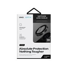 Защитное стекло Uniq Optix Camera Sapphire Lens Stainless steel для iPhone 15 Pro (камера смартфона) - 0