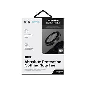 Защитное стекло Uniq Optix Camera Sapphire Lens Stainless steel для iPhone 15 Pro (камера смартфона) - 0