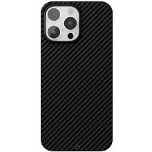 Чехол-накладка VLP Kevlar Case для iPhone 16 Pro Max, арамид (кевлар), черный - 0