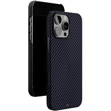 Чехол-накладка VLP Kevlar Case для iPhone 16 Pro, арамид (кевлар), темно-синий - 2