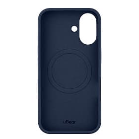 Чехол-накладка uBear Touch Mag Case для iPhone 16, силикон, темно-синий - 2