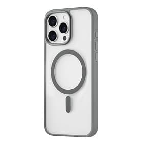 Чехол-накладка uBear Cloud Mag Case для iPhone 16 Pro Max, силикон, серый - 1