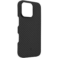 Чехол-накладка Asynora Magnetic aramid fiber для iPhone 16 Pro, арамид (кевлар), черный - 3