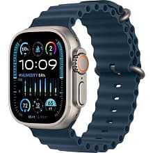 Смарт-часы Apple Watch Ultra 2 GPS + Cellular 49mm (корпус - титан, браслет Ocean Band синий, размер One Size) - 0