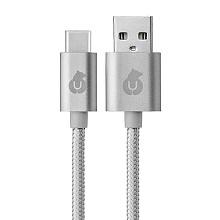 Кабель uBear Cord USB-C / USB-A, 2A 1,2м, серый - 0