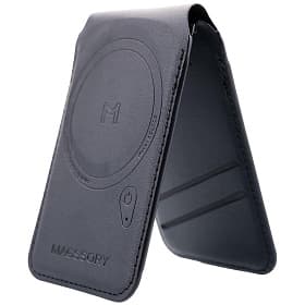 Кардхолдер Magssory Geotag Magnetic Find My Flip Wallet MagSafe, экокожа, черный - 2