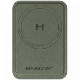 Кардхолдер Magssory Duo MagSafe, экокожа, хаки - 0