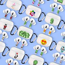 Чехол и наклейки Asynora Smoking Skull, для AirPods 4/4 ANC - 3