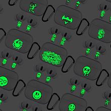 Чехол и наклейки Asynora Glow Smile, для AirPods 4/4 ANC - 3