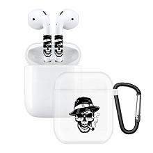 Чехол и наклейки Asynora Smoking Skull, для AirPods 2 - 0