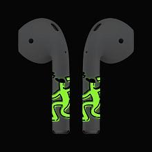 Чехол и наклейки Asynora Glow Man, для AirPods 2 - 1