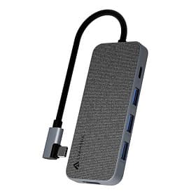 Адаптер мультипортовый Lyambda Slim Aluminum LC129, 5 в 1 5 в 1, серый - 0
