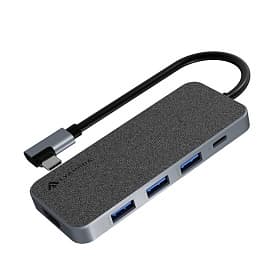 Адаптер мультипортовый Lyambda Slim Aluminum LC129, 5 в 1 5 в 1, серый - 2